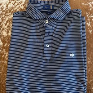 Stitch Blue Striped Men's Golf Polo